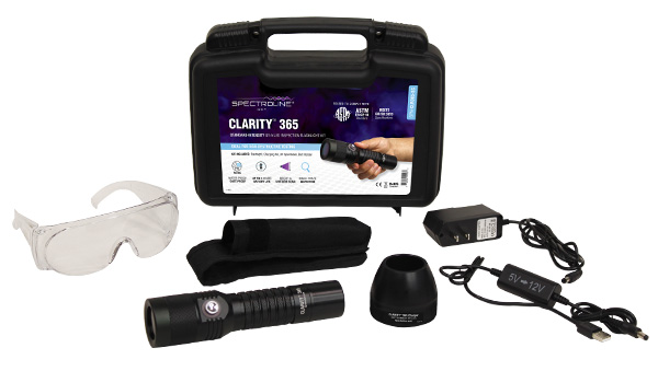 充电电池版的SPN-CLR365紫外线手电筒配置